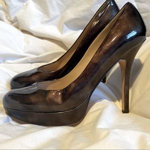 Joan & David patent leather brown pumps 8M